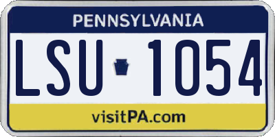 PA license plate LSU1054