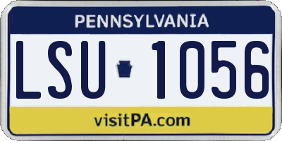 PA license plate LSU1056