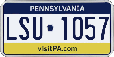 PA license plate LSU1057