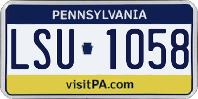 PA license plate LSU1058