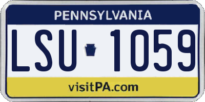PA license plate LSU1059