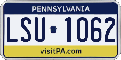 PA license plate LSU1062