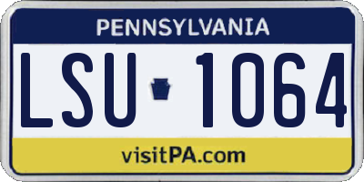 PA license plate LSU1064