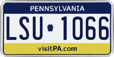 PA license plate LSU1066