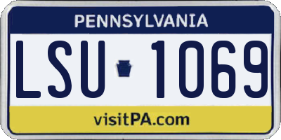 PA license plate LSU1069