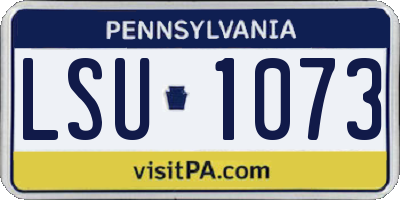 PA license plate LSU1073