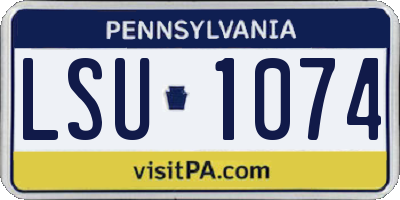 PA license plate LSU1074