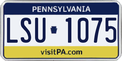 PA license plate LSU1075