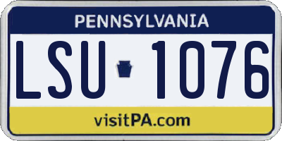 PA license plate LSU1076