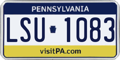 PA license plate LSU1083