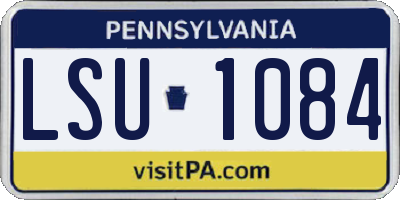 PA license plate LSU1084