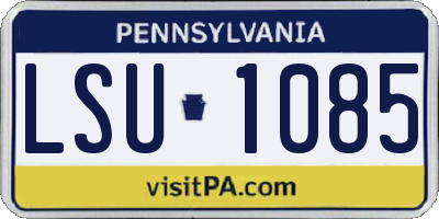 PA license plate LSU1085