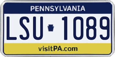 PA license plate LSU1089