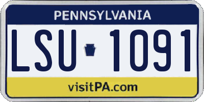 PA license plate LSU1091