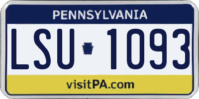 PA license plate LSU1093