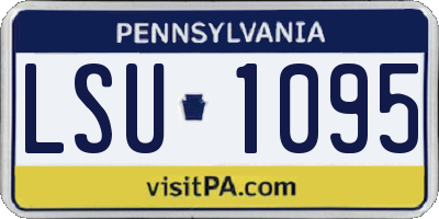 PA license plate LSU1095