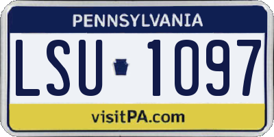 PA license plate LSU1097