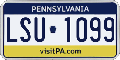 PA license plate LSU1099