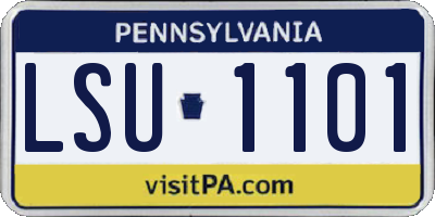 PA license plate LSU1101