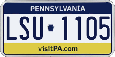 PA license plate LSU1105