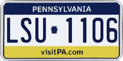 PA license plate LSU1106