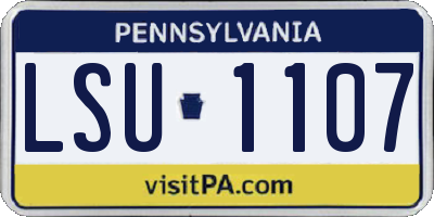 PA license plate LSU1107