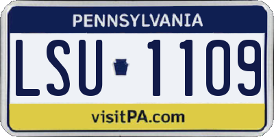 PA license plate LSU1109