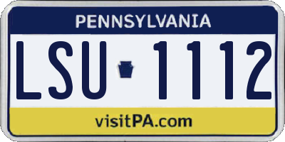 PA license plate LSU1112