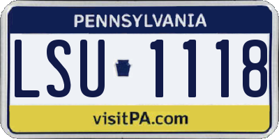 PA license plate LSU1118