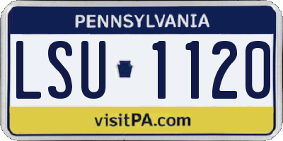 PA license plate LSU1120