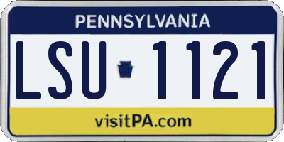 PA license plate LSU1121