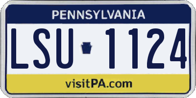 PA license plate LSU1124