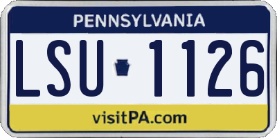 PA license plate LSU1126