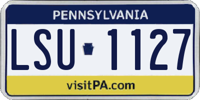 PA license plate LSU1127