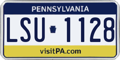 PA license plate LSU1128