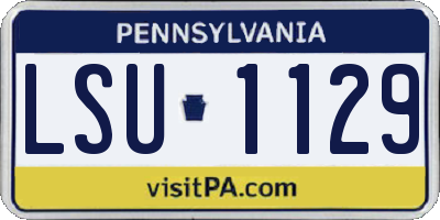 PA license plate LSU1129