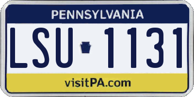 PA license plate LSU1131
