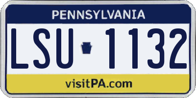 PA license plate LSU1132