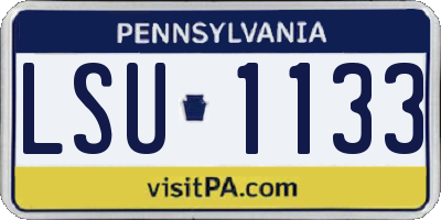 PA license plate LSU1133