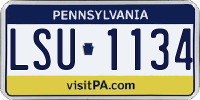PA license plate LSU1134