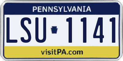PA license plate LSU1141