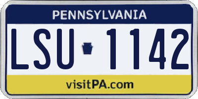 PA license plate LSU1142