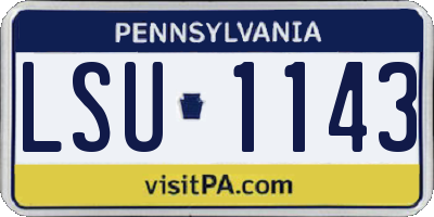 PA license plate LSU1143