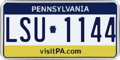 PA license plate LSU1144