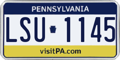 PA license plate LSU1145