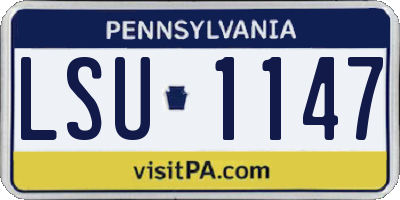PA license plate LSU1147