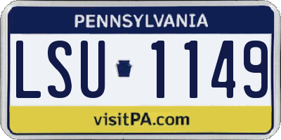 PA license plate LSU1149