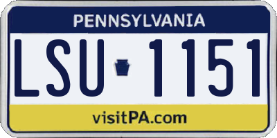 PA license plate LSU1151