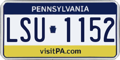 PA license plate LSU1152