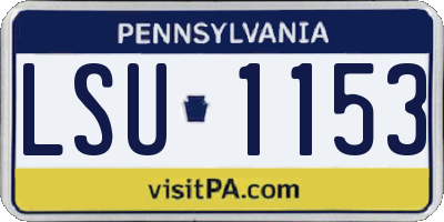 PA license plate LSU1153